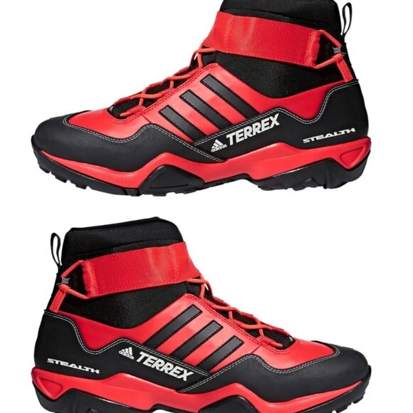 Adidas Terrex Hydro Lace – Men Outdoor Boots Black White Red CQ1755 NEW - Picture 1 of 9